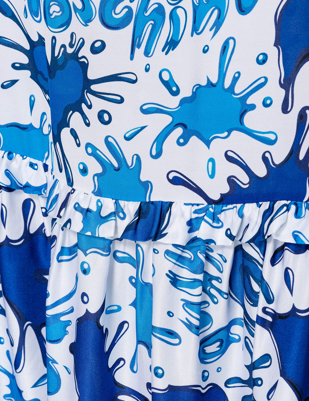 Love Moschino Long Dress-Allover Hearts and Splash Logo Print Vestimenta Casual, All.Splash AZZU, 38 para Mujer